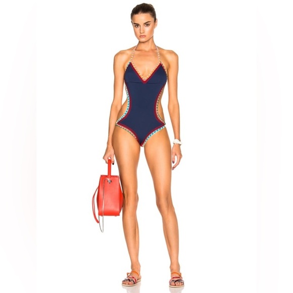 KIINITasmin Mono Maillot Croquet-trimmed Swimsuit